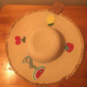 Fruit Themed Floppy Beach Hat NWT